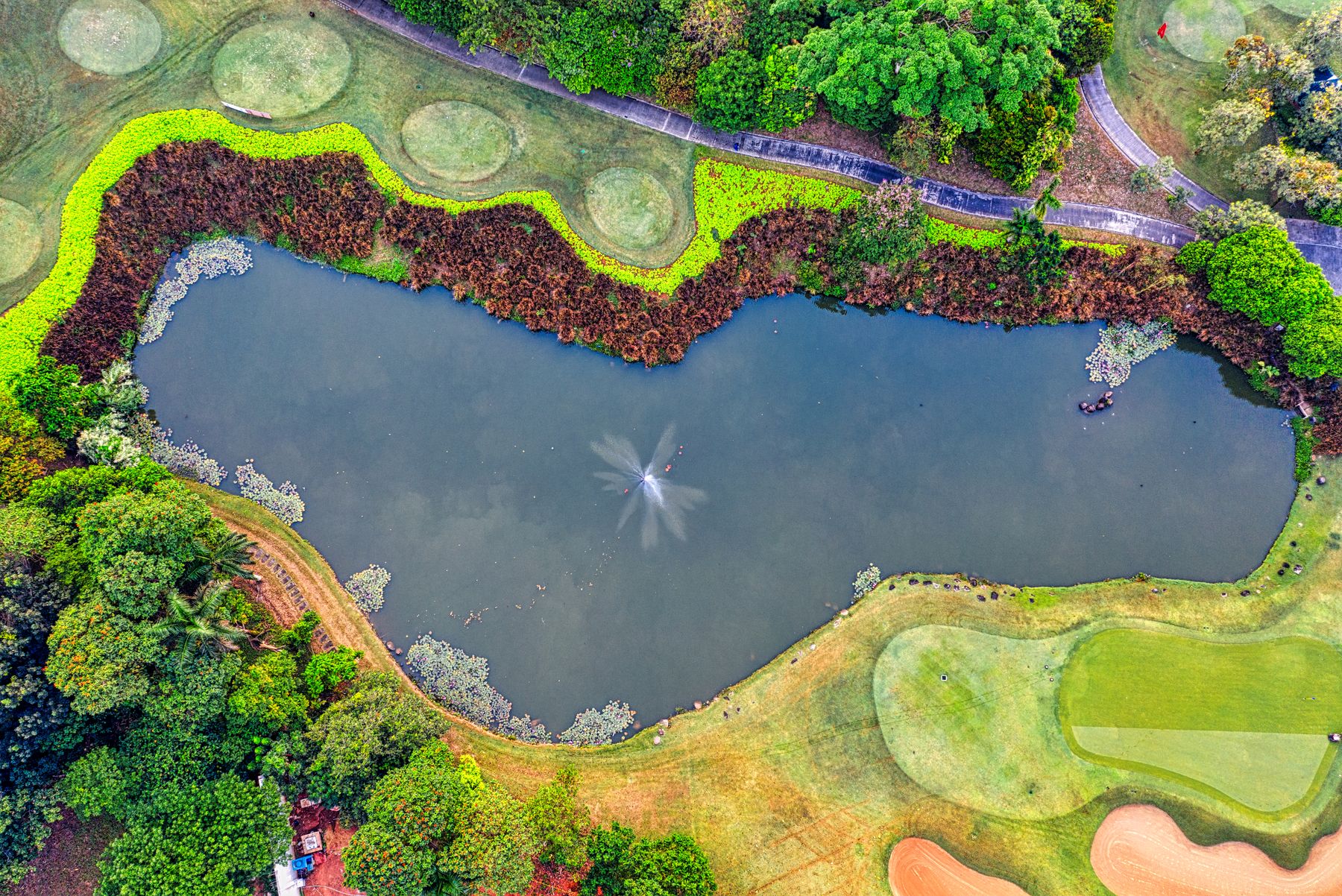 Hacienda Chicureo Golf Club from the air